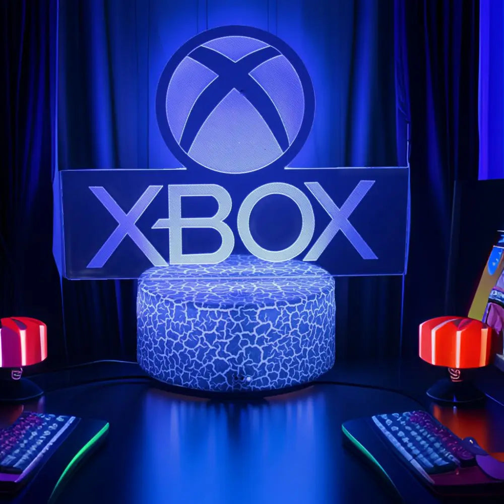 NextGlow Lâmpada Gamer 3D RGB – Iluminação LED para Setup Infantil ou Quarto Gaming