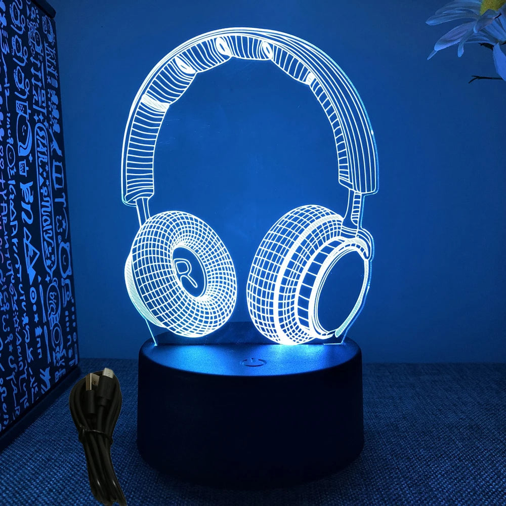 NextGlow Lâmpada Gamer 3D RGB – Iluminação LED para Setup Infantil ou Quarto Gaming