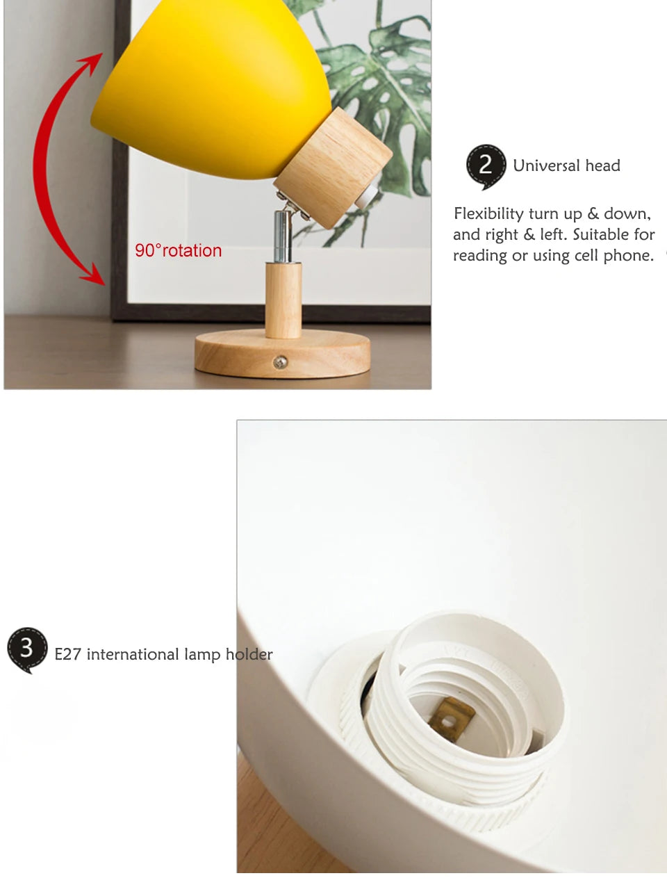 Candeeiro WallGlow Nórdico – Luz Decorativa com Cabeça Ajustável E27