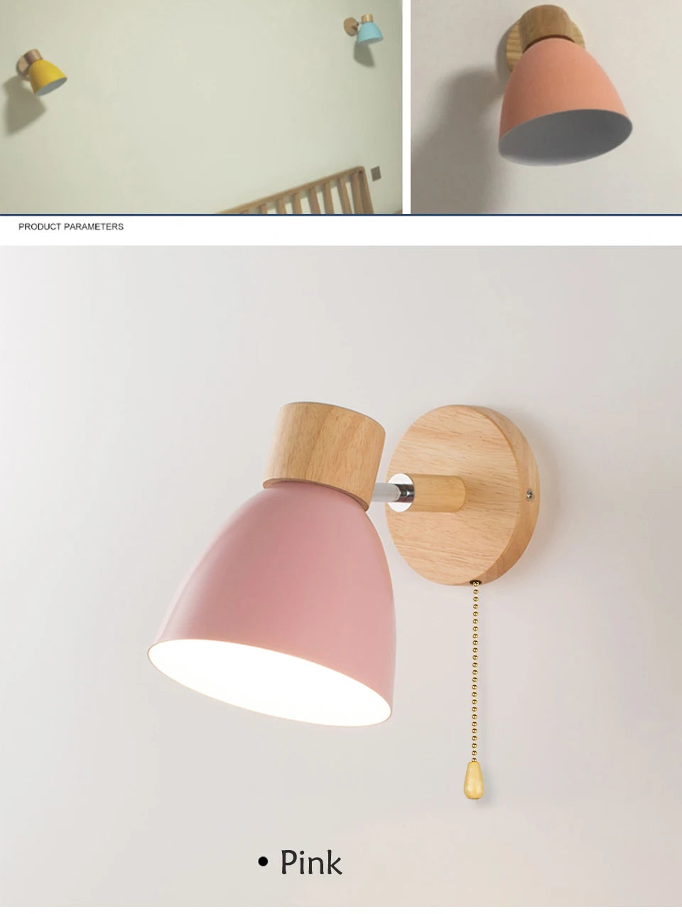 Candeeiro WallGlow Nórdico – Luz Decorativa com Cabeça Ajustável E27