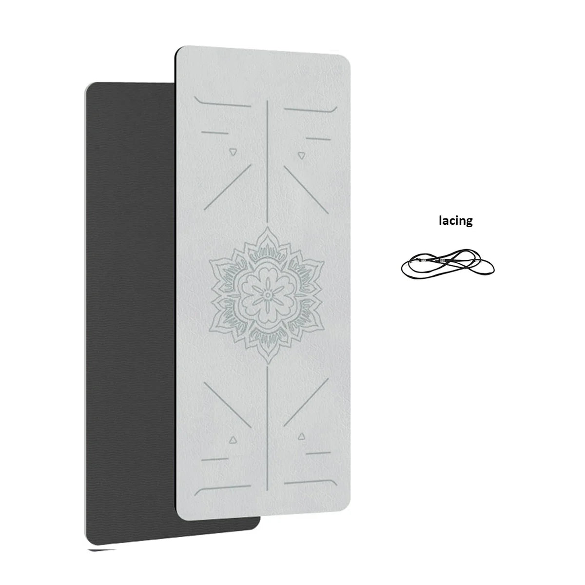 FlowAlign Tapete de Yoga Antiderrapante – TPE com Guias de Postura para Treino em Casa