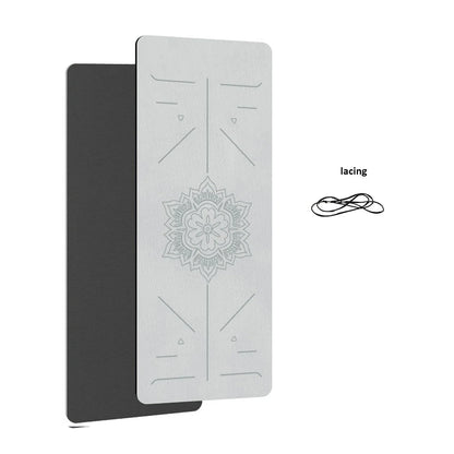 FlowAlign Tapete de Yoga Antiderrapante – TPE com Guias de Postura para Treino em Casa