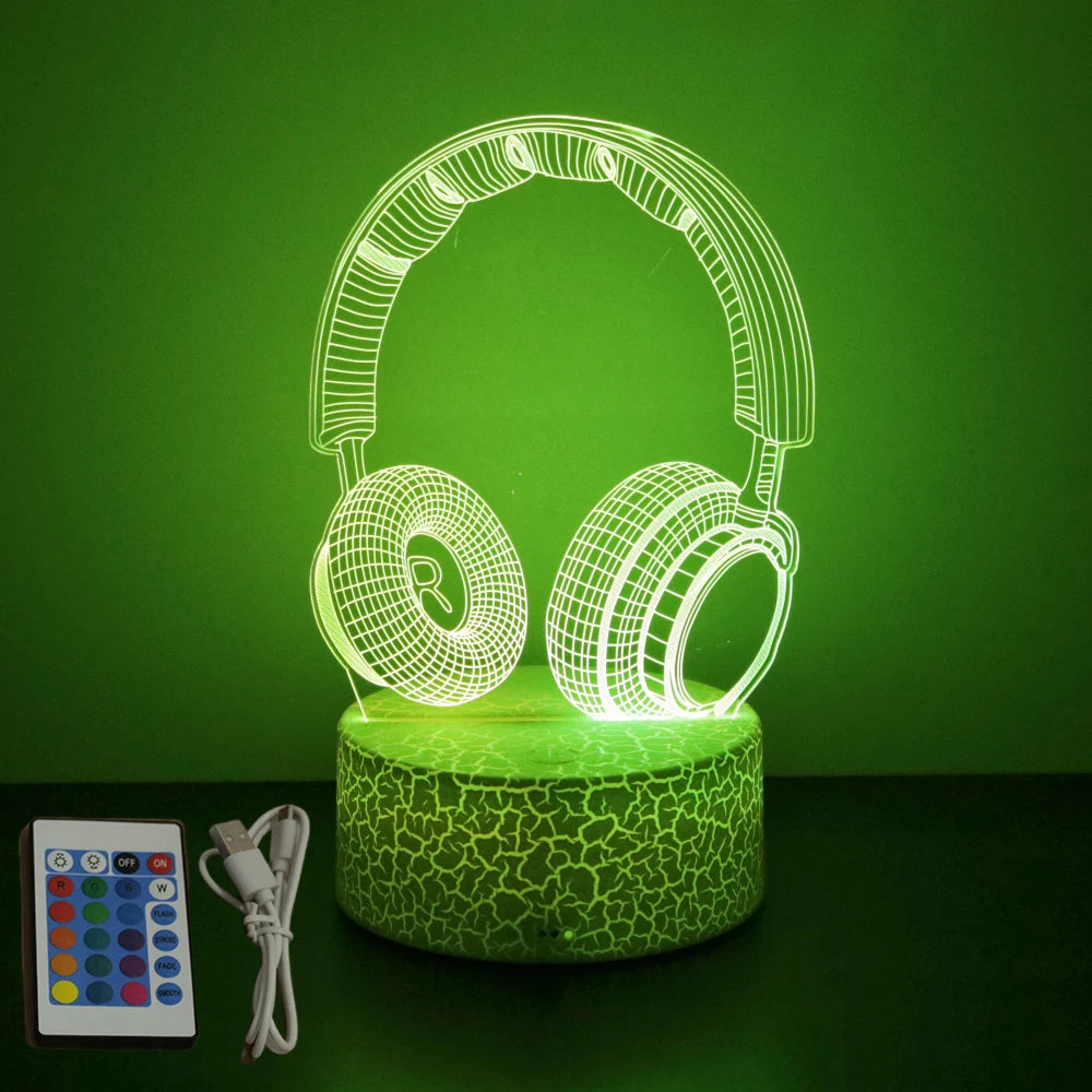 NextGlow Lâmpada Gamer 3D RGB – Iluminação LED para Setup Infantil ou Quarto Gaming