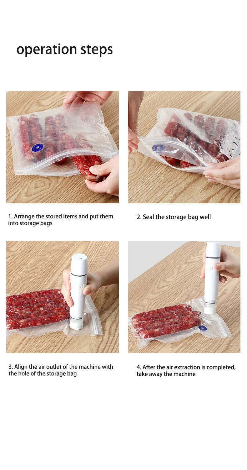 Seladora FreshSeal Mini – Portátil USB para Alimentos a Vácuo