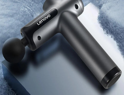 Lenovo PulseRecover Pistola de Massagem Muscular 8 Pontas – Ecrã LED e Alívio Profundo Pós-Treino