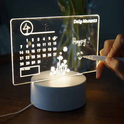 Quadro LightNote LED – Mensagens Reescrevíveis com Luz Suave USB