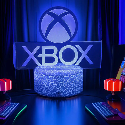 NextGlow Lâmpada Gamer 3D RGB – Iluminação LED para Setup Infantil ou Quarto Gaming