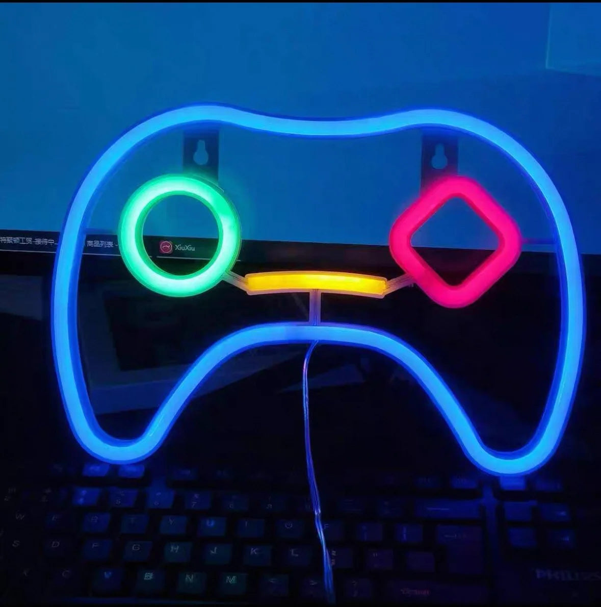 NeonSoba Placa Decorativa LED USB/Bateria – Luz Ambiente para Eventos, Quarto ou Sala de Jogos