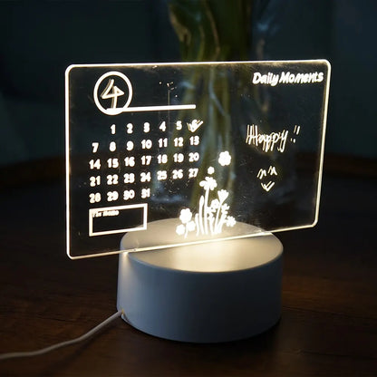 Quadro LightNote LED – Mensagens Reescrevíveis com Luz Suave USB