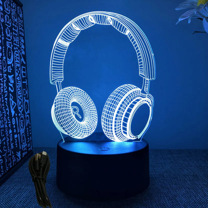 NextGlow Lâmpada Gamer 3D RGB – Iluminação LED para Setup Infantil ou Quarto Gaming