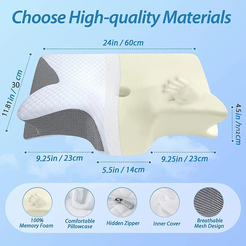 Almofada CerviFoam Pro – Suporte Ortopédico com Espuma Viscoativa