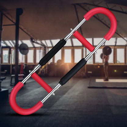 Barra FlexTrainer Pro – Exercício de Braços com Resistência Ajustável