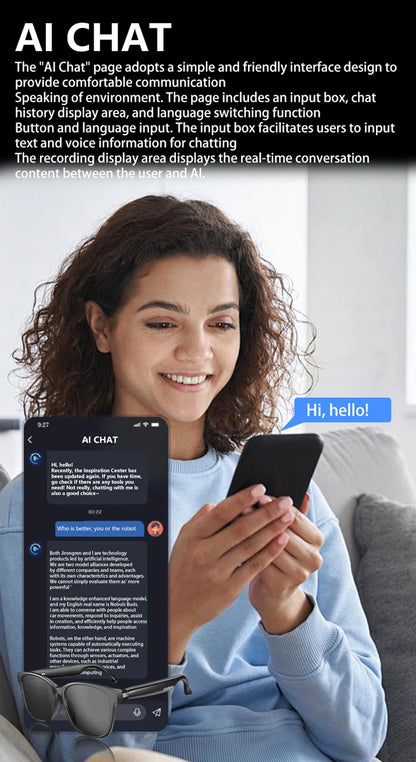 Óculos Xiaomi AI – Bluetooth com Tradução Simultânea Inteligente
