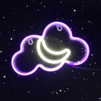 NeonSoba Placa Decorativa LED USB/Bateria – Luz Ambiente para Eventos, Quarto ou Sala de Jogos