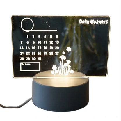 Quadro LightNote LED – Mensagens Reescrevíveis com Luz Suave USB