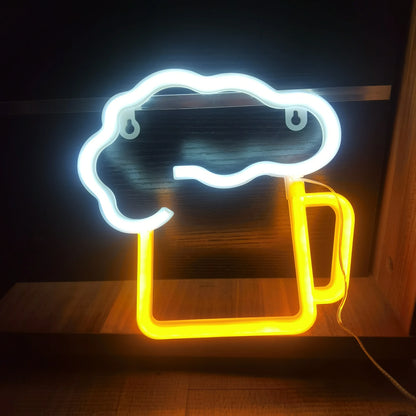 NeonSoba Placa Decorativa LED USB/Bateria – Luz Ambiente para Eventos, Quarto ou Sala de Jogos