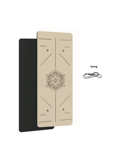 FlowAlign Tapete de Yoga Antiderrapante – TPE com Guias de Postura para Treino em Casa