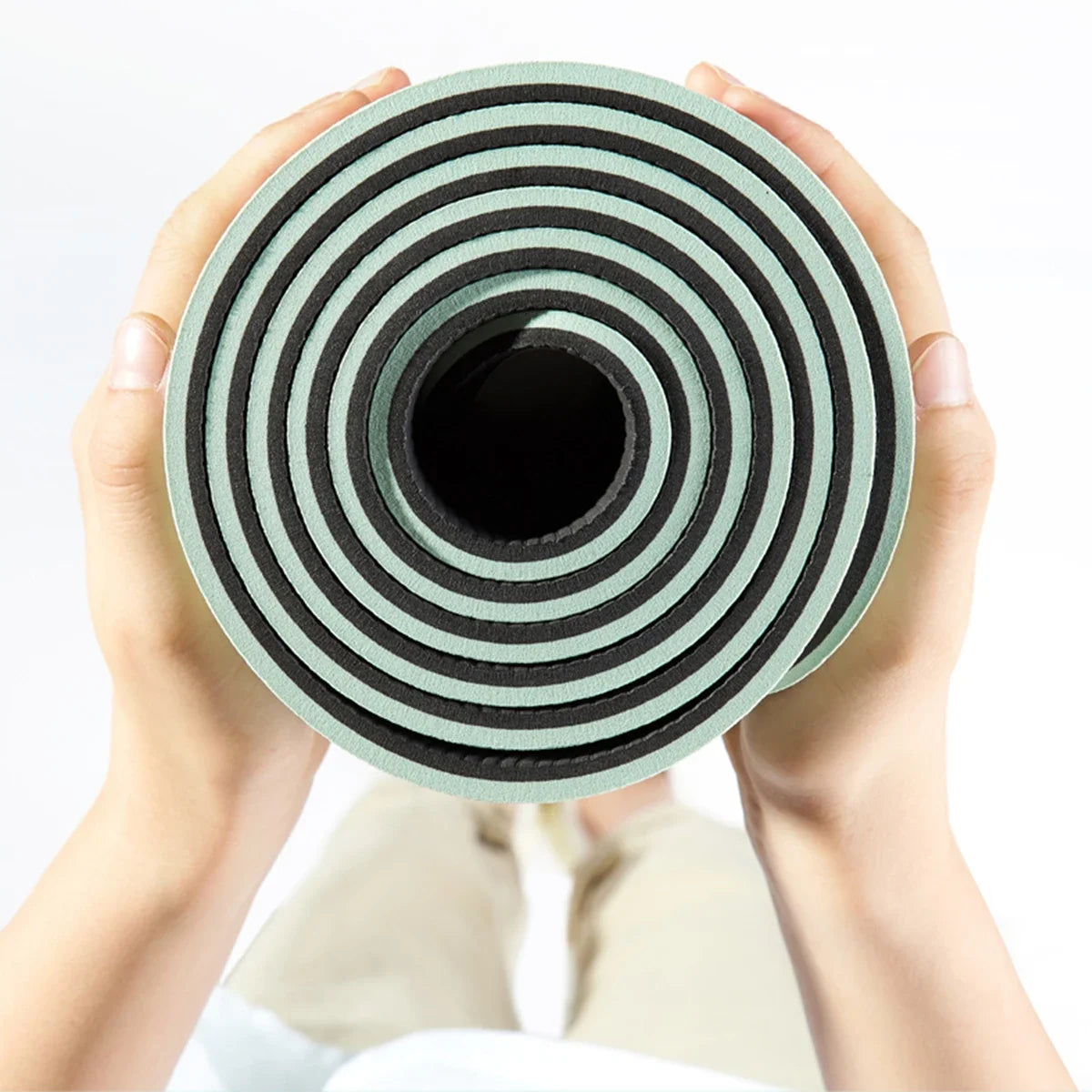 FlowAlign Tapete de Yoga Antiderrapante – TPE com Guias de Postura para Treino em Casa