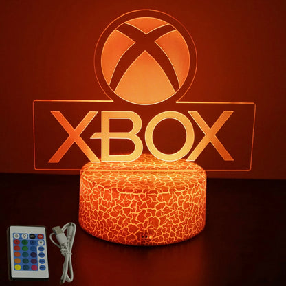 NextGlow Lâmpada Gamer 3D RGB – Iluminação LED para Setup Infantil ou Quarto Gaming