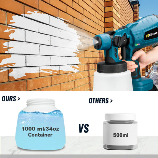Pistola PaintJet Max – Pulverizador Sem Fios 1 Litro para Bateria Makita