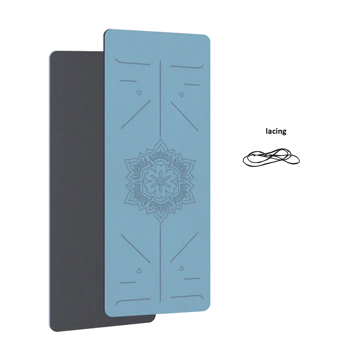 FlowAlign Tapete de Yoga Antiderrapante – TPE com Guias de Postura para Treino em Casa