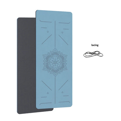 FlowAlign Tapete de Yoga Antiderrapante – TPE com Guias de Postura para Treino em Casa