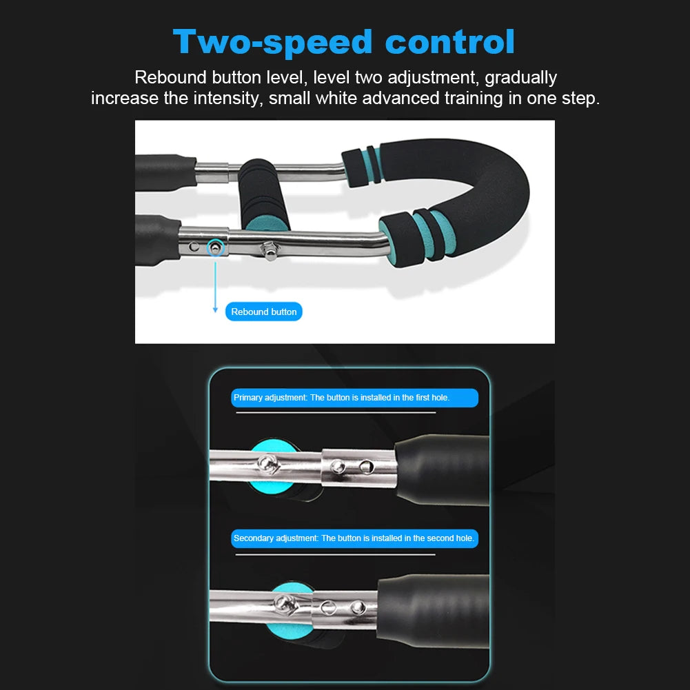 Barra FlexTrainer Pro – Exercício de Braços com Resistência Ajustável