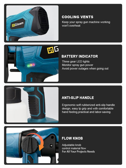 Pistola PaintJet Max – Pulverizador Sem Fios 1 Litro para Bateria Makita