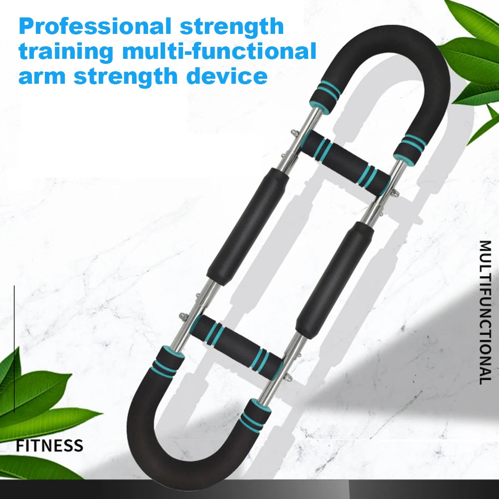 Barra FlexTrainer Pro – Exercício de Braços com Resistência Ajustável