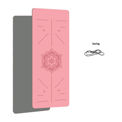 FlowAlign Tapete de Yoga Antiderrapante – TPE com Guias de Postura para Treino em Casa