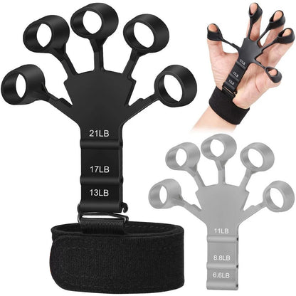 Kit PowerGrip Flex 5-120kg – Fortalecedor Ajustável com Expansor de Dedos