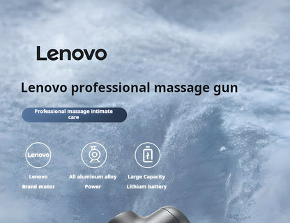 Lenovo PulseRecover Pistola de Massagem Muscular 8 Pontas – Ecrã LED e Alívio Profundo Pós-Treino