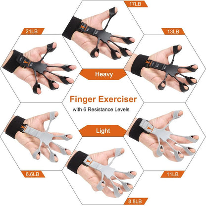 Kit PowerGrip Flex 5-120kg – Fortalecedor Ajustável com Expansor de Dedos