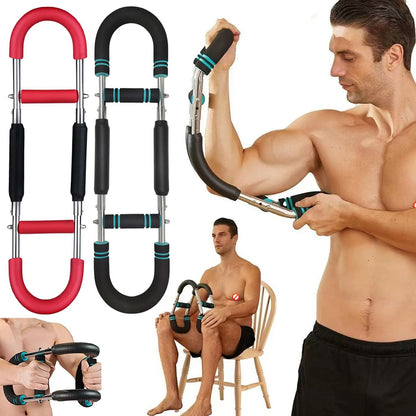 Barra FlexTrainer Pro – Exercício de Braços com Resistência Ajustável