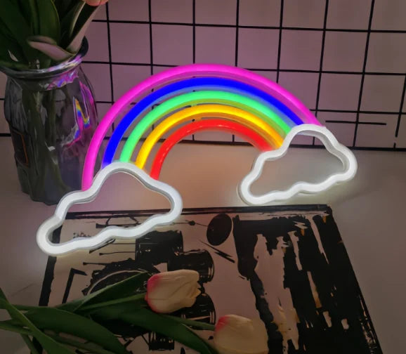 NeonSoba Placa Decorativa LED USB/Bateria – Luz Ambiente para Eventos, Quarto ou Sala de Jogos