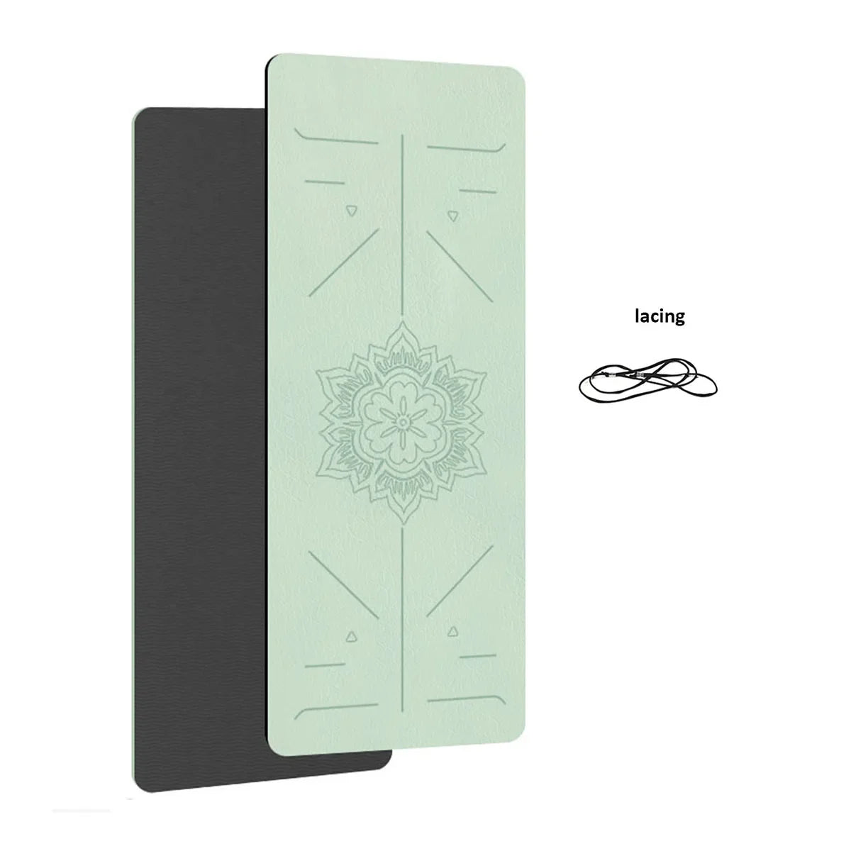 FlowAlign Tapete de Yoga Antiderrapante – TPE com Guias de Postura para Treino em Casa