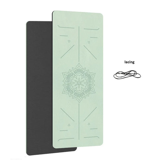 FlowAlign Tapete de Yoga Antiderrapante – TPE com Guias de Postura para Treino em Casa