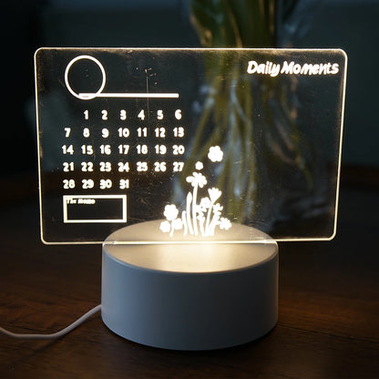 Quadro LightNote LED – Mensagens Reescrevíveis com Luz Suave USB