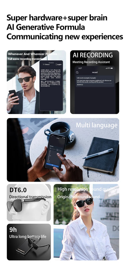Óculos Xiaomi AI – Bluetooth com Tradução Simultânea Inteligente