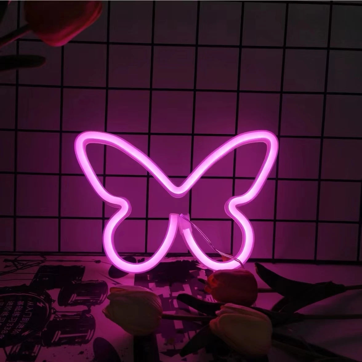NeonSoba Placa Decorativa LED USB/Bateria – Luz Ambiente para Eventos, Quarto ou Sala de Jogos