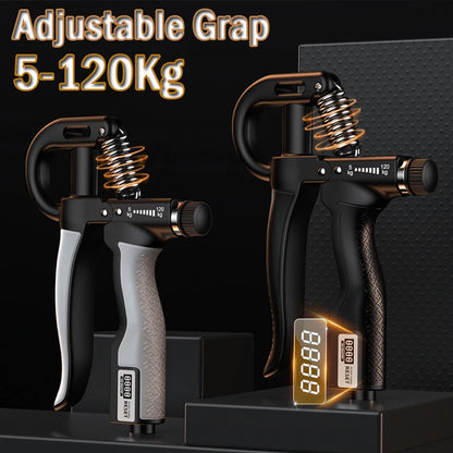 Kit PowerGrip Flex 5-120kg – Fortalecedor Ajustável com Expansor de Dedos