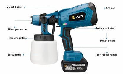 Pistola PaintJet Max – Pulverizador Sem Fios 1 Litro para Bateria Makita